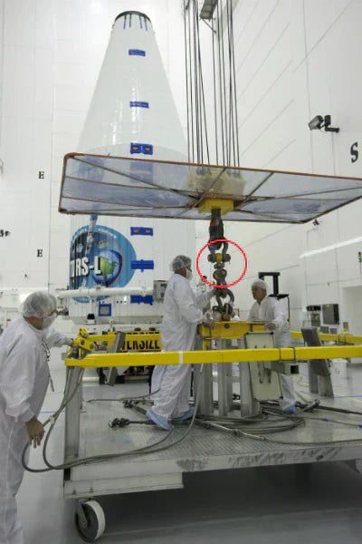 Eilon dynamometer being readied to lift and weigh NASA's TDRS-M