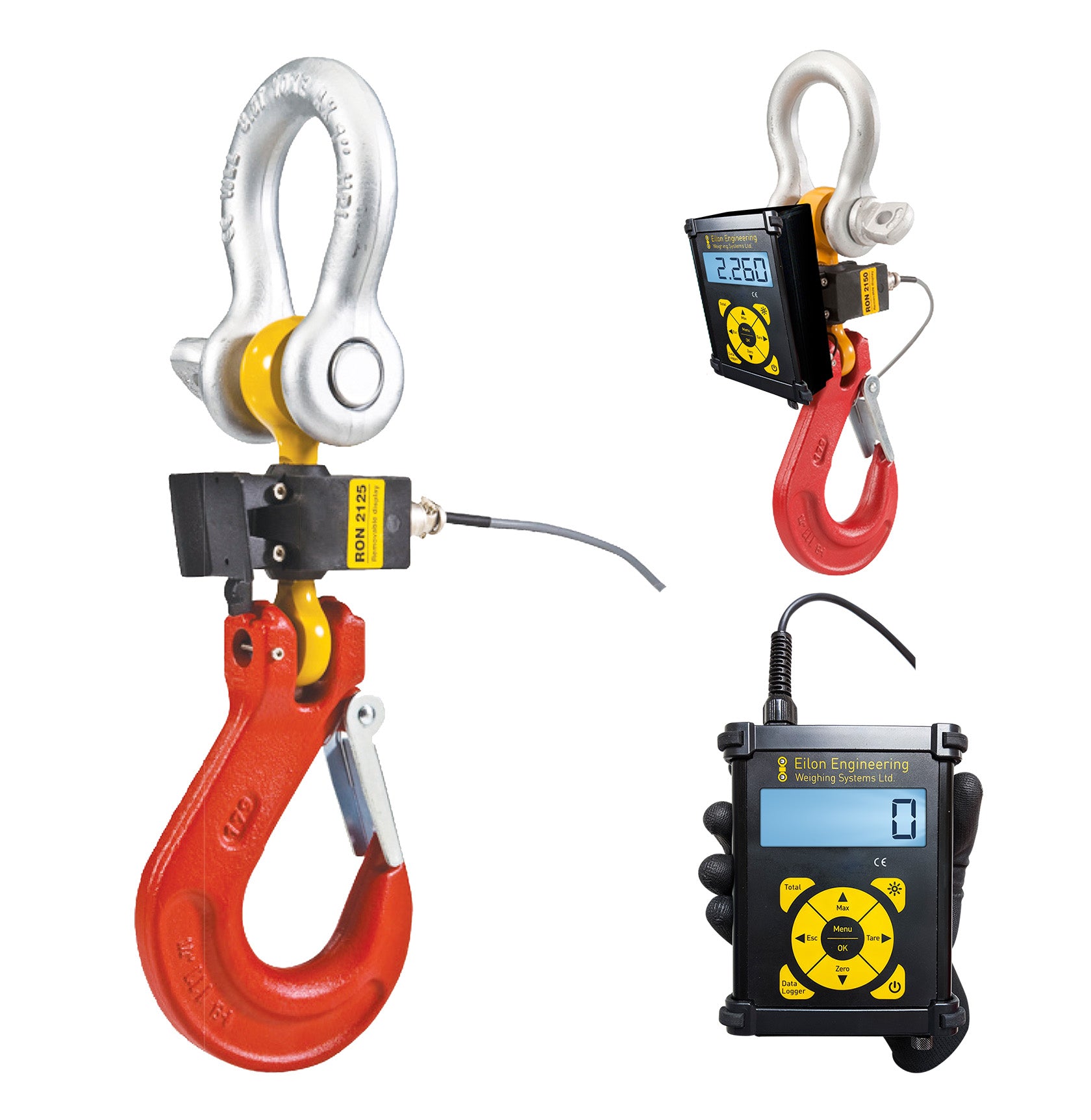 Ron 2125H - Wired Crane Scale with 1"/25mm attachable display - 0.5t to 32t - 0.5t - Eiloneng